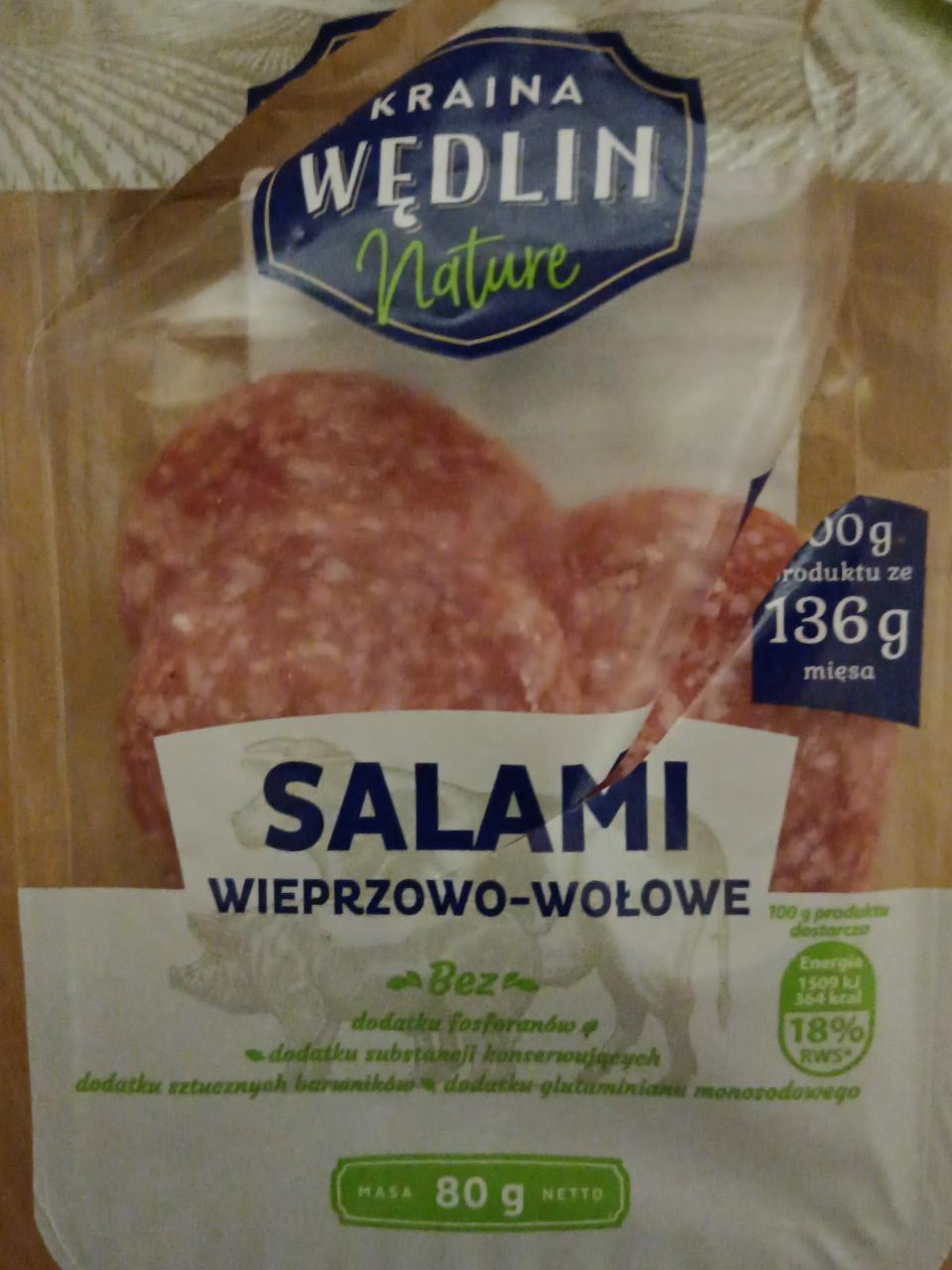 Fotografie - salami wieprzowej wolowe Kraina Wędlin nature