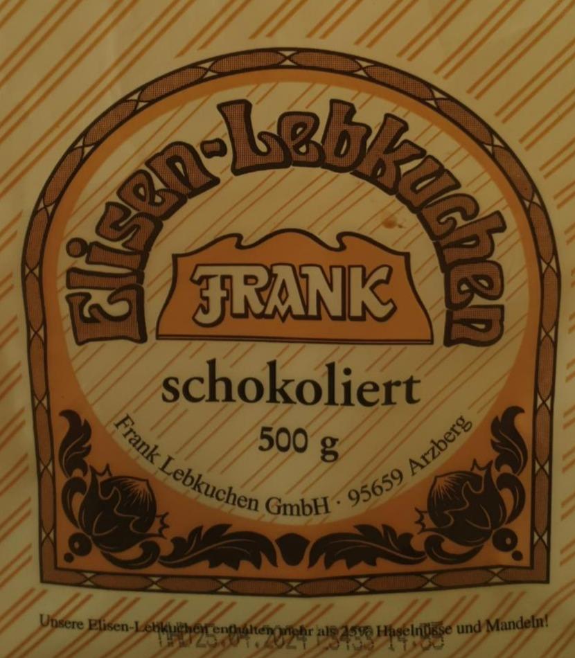 Fotografie - Elisen-Lebkuchen schokoliert Frank