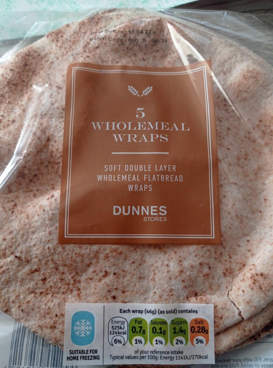 Fotografie - 5 Wholemeal Wraps Dunnes store