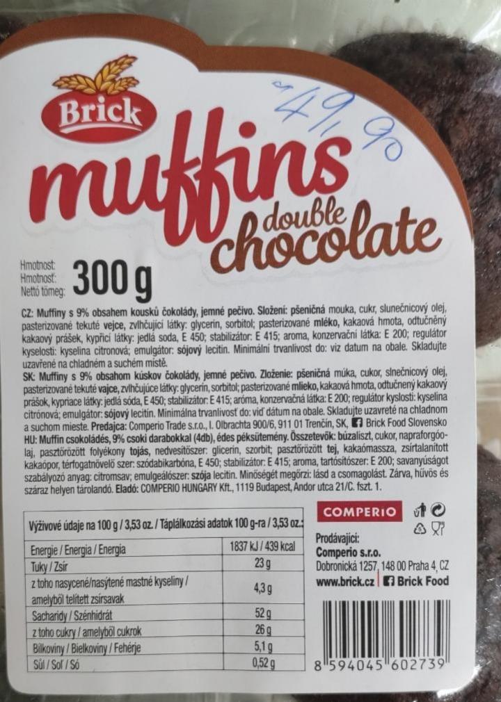 Fotografie - muffins double chocolate Brick