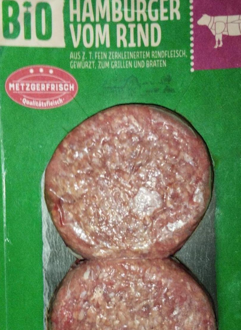 Fotografie - Frische Bio Hamburger Vom Rind Metzgerfrisch