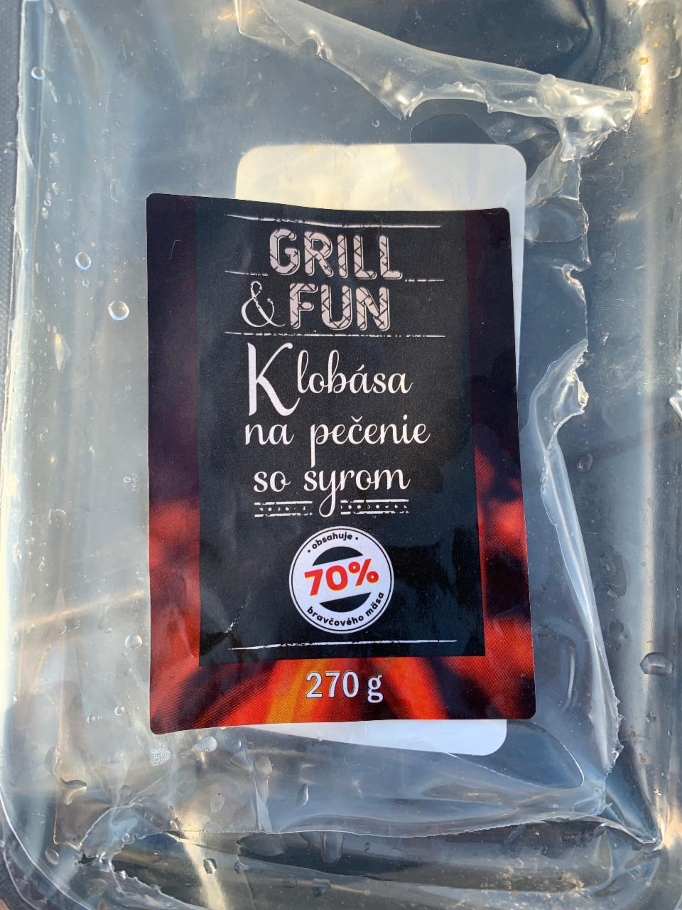 Fotografie - klobásky na pečení se sýrem Grill & Fun