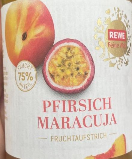 Fotografie - Pfirsich Maracuja Fruchtaufstrich Rewe