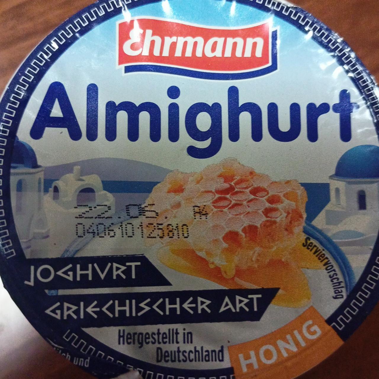 Fotografie - Almighurt honig Ehrmann