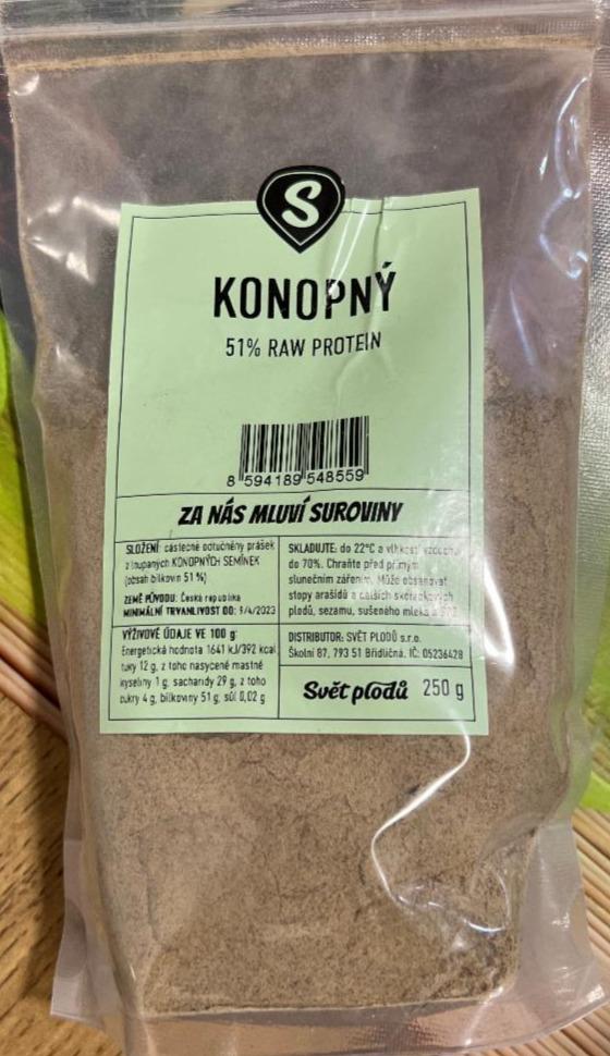 Fotografie - Konopný 51% raw protein Svět plodů