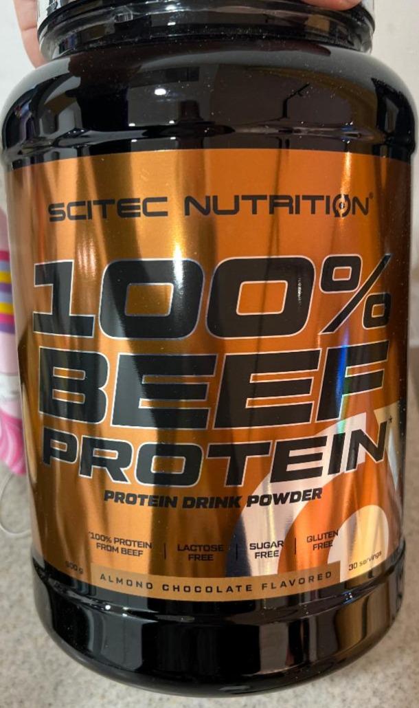 Fotografie - 100% Beef Protein Almond Chocolate Flavoured Scitec Nutrition