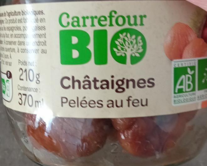 Fotografie - bio chataignes pelees au feu Carrefour