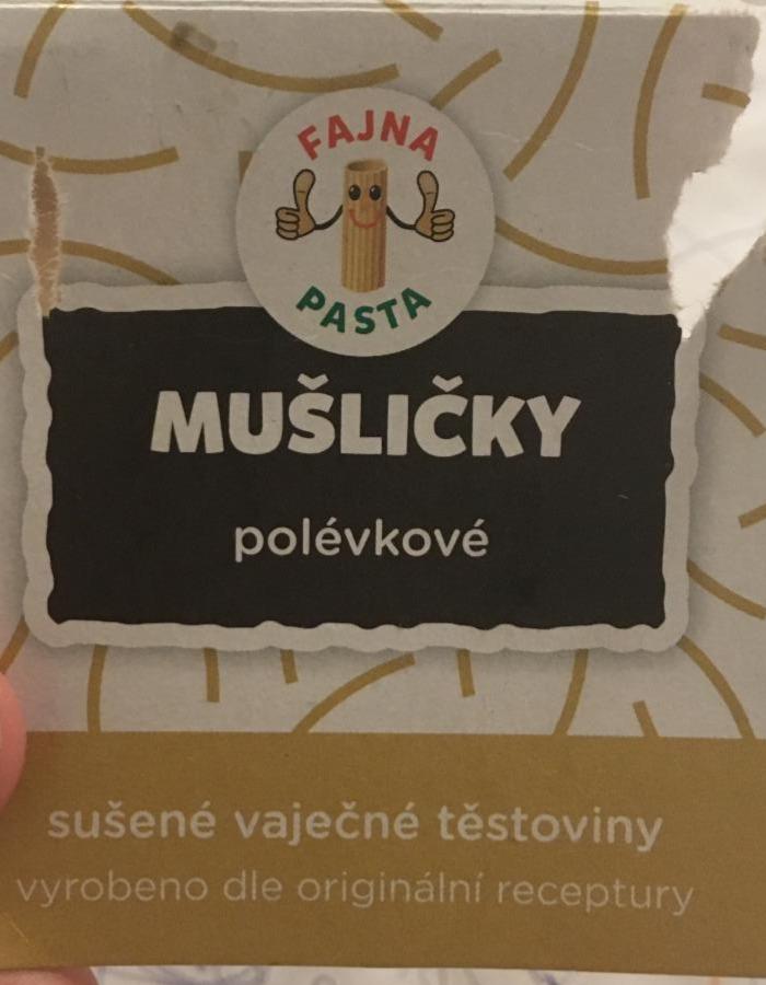 Fotografie - Mušličky polévkové Fajna pasta