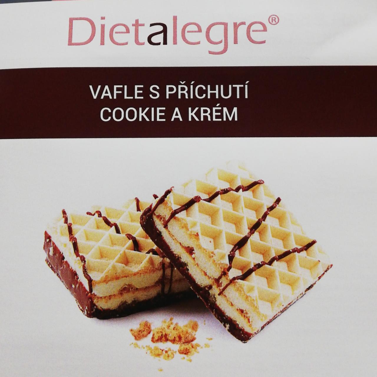 Fotografie - vafle s příchutí cookie a krém Dietalegre