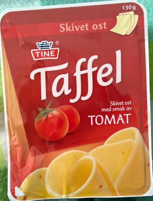 Fotografie - Taffel Skivet ost med smak av Tomat Tine