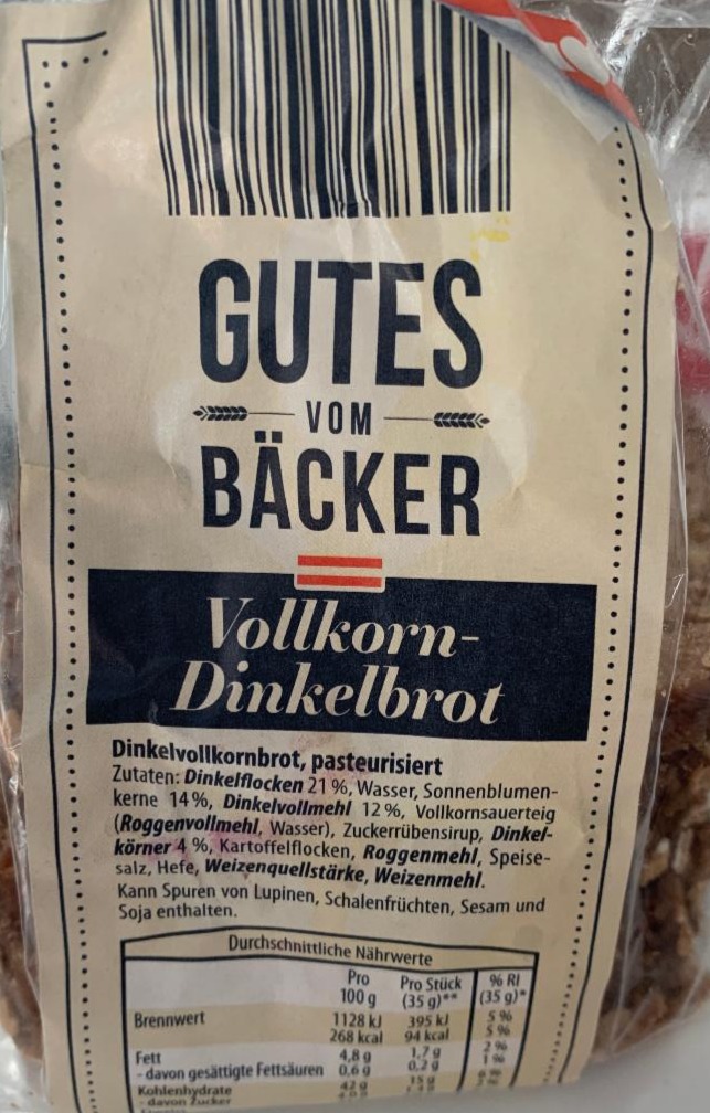 Fotografie - Vollkorn Dinkelbrot gutes von Bäcker