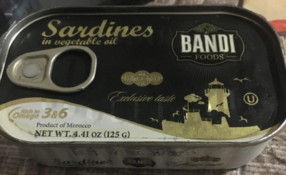 Fotografie - Sardines in Vegetable Oil Bandi