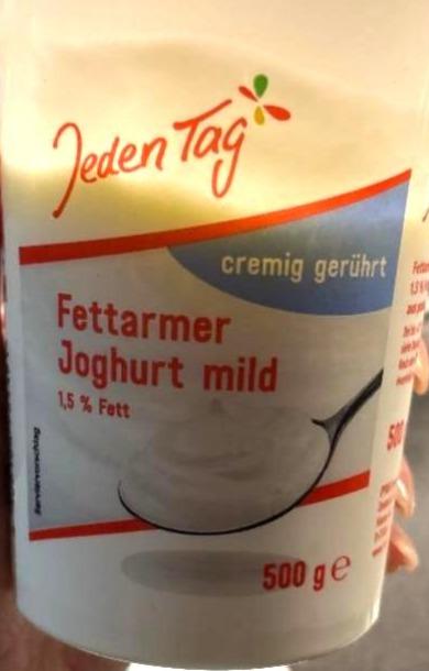 Fotografie - Fettarmer joghurt mild 1,5% fett Jeden Tag