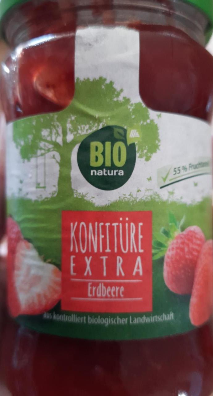 Fotografie - Konfiture extra erdbeere Bio natura