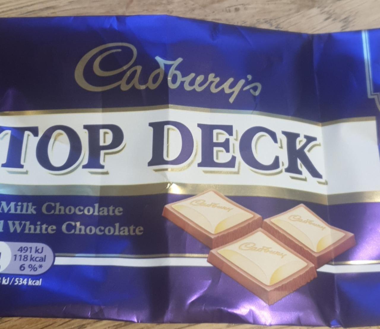 Fotografie - Top deck milk chocolate and white chocolate Cadbury