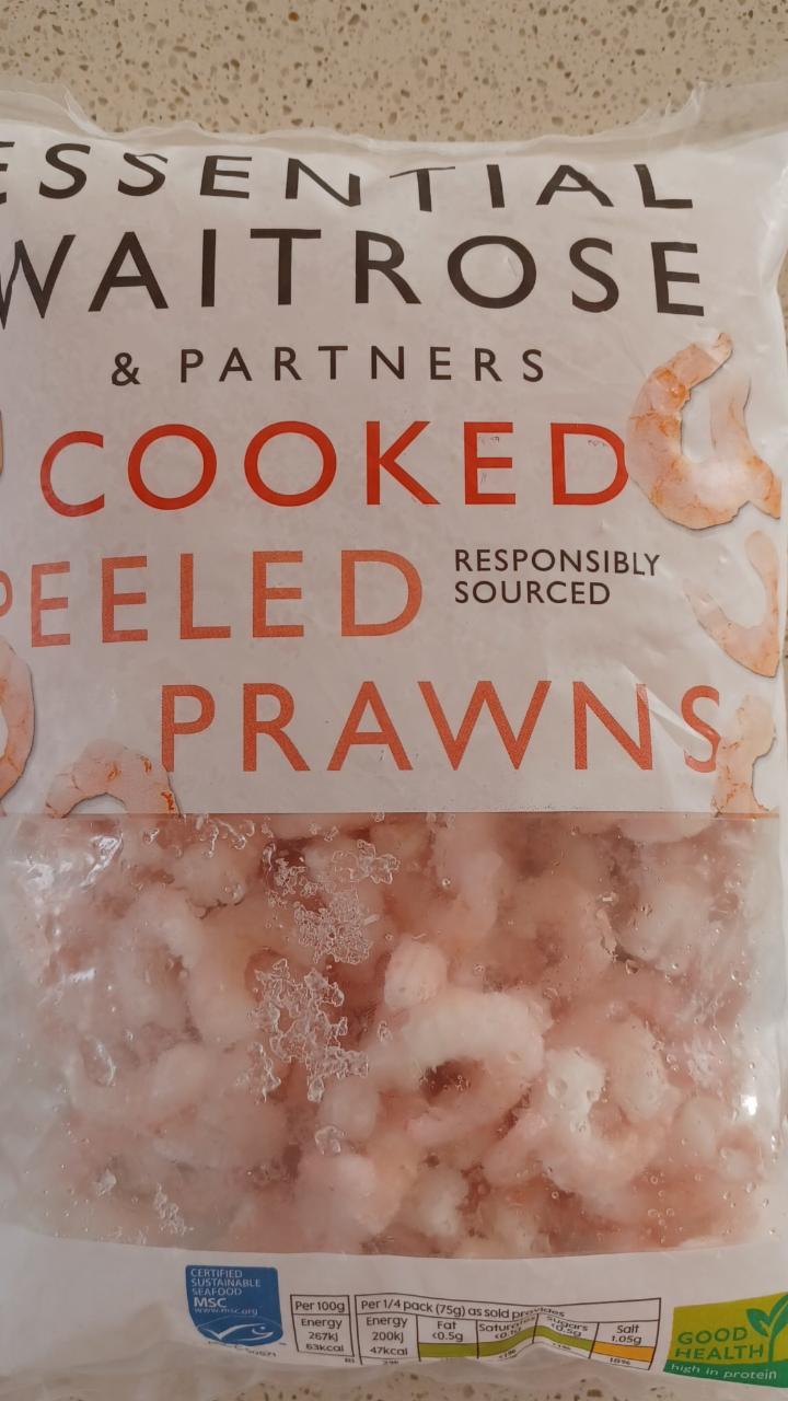 Fotografie - Cooked Peeled Prawns Essential Waitrose