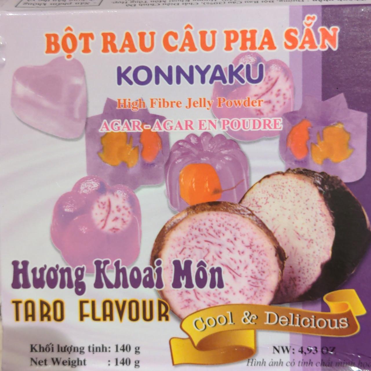 Fotografie - Bột rau câu pha sẵn high fibre jelly powder taro flavour Konnyaku 3K