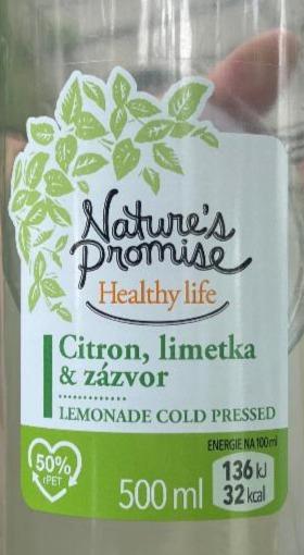 Fotografie - limonáda citron, limetka & zázvor Nature's promise