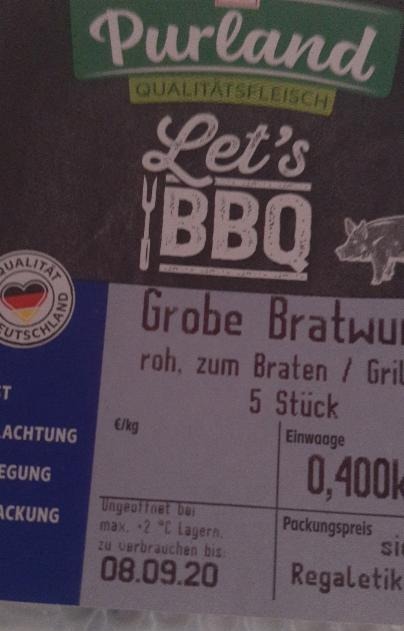 Fotografie - Grobe Bratwurst Let's BBQ