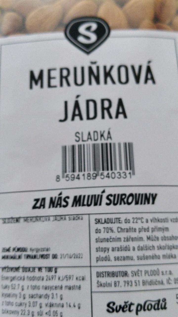 Fotografie - Meruňková jádra sladká Svět plodů