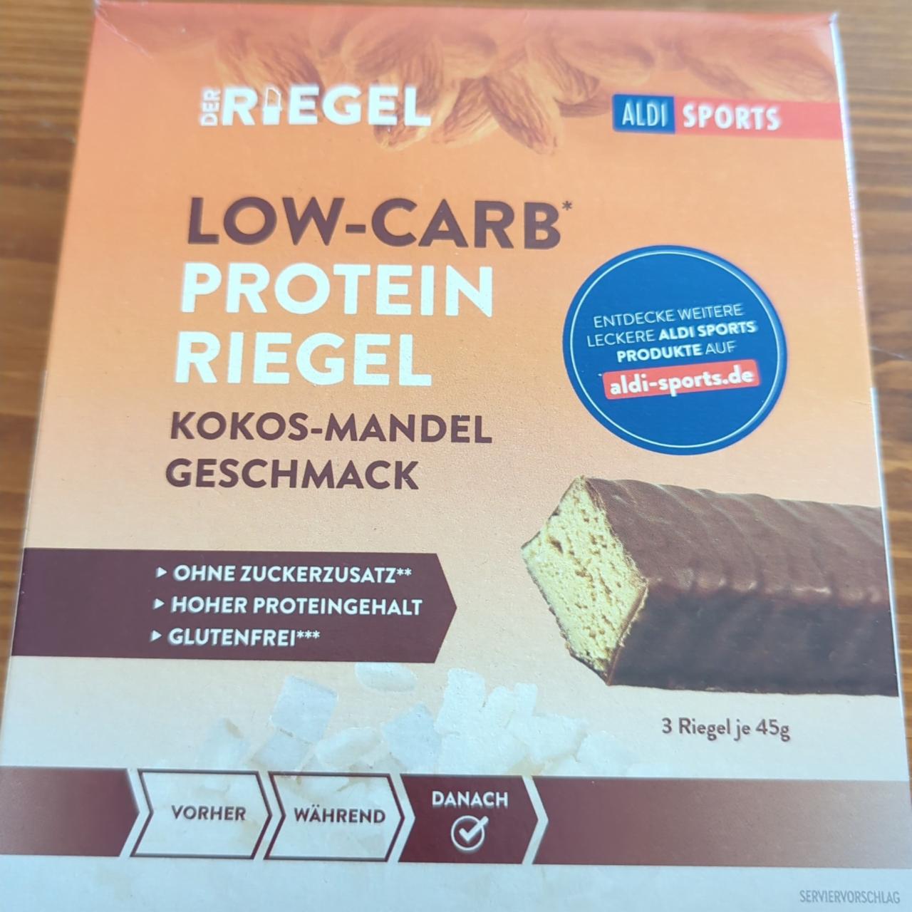 Fotografie - Der riegel low-carb protein riegel kokos-mandel geschmack Aldi Sports