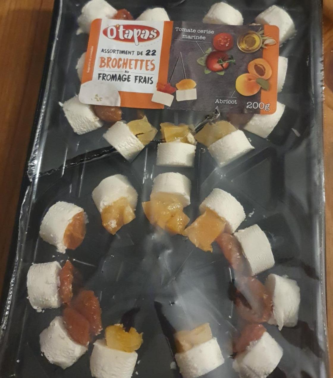 Fotografie - Assortiment de 22 brochettes fromage frais rajčata O'tapas