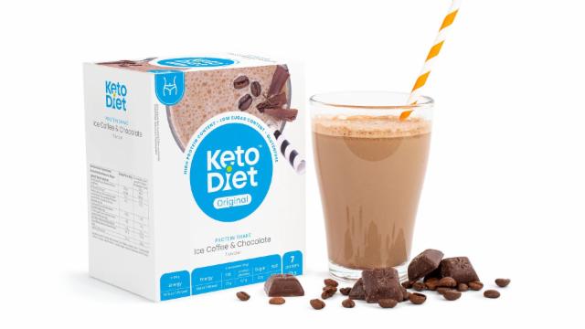 Fotografie - Protein shake ice coffee & chocolate flavour KetoDiet