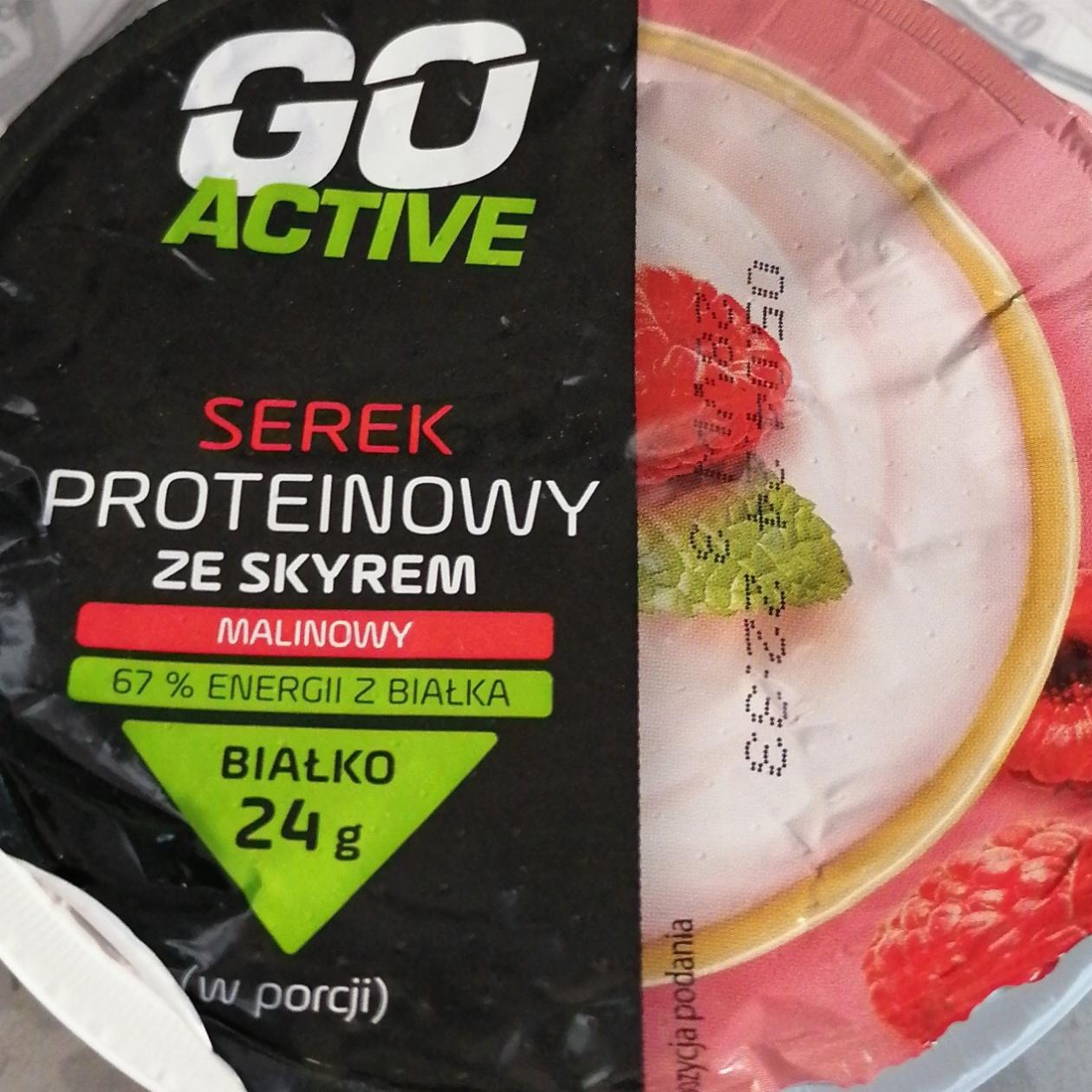 Fotografie - Serek proteinowy ze skyrem malinowy Go Active