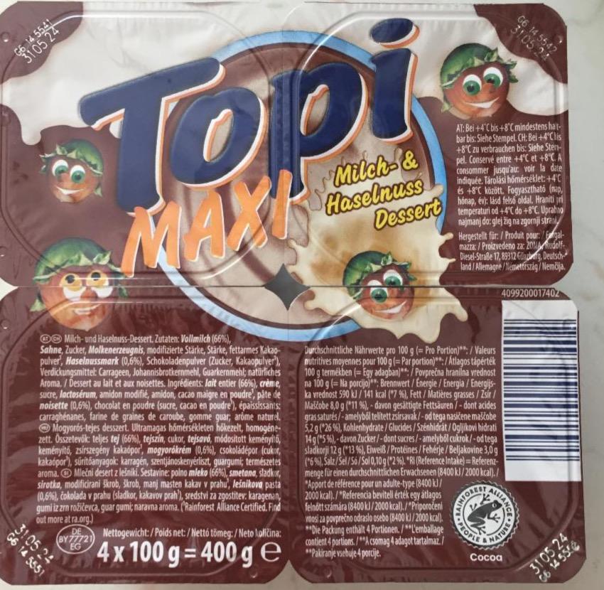 Fotografie - Maxi Milch- & Haselnuss Dessert Topi