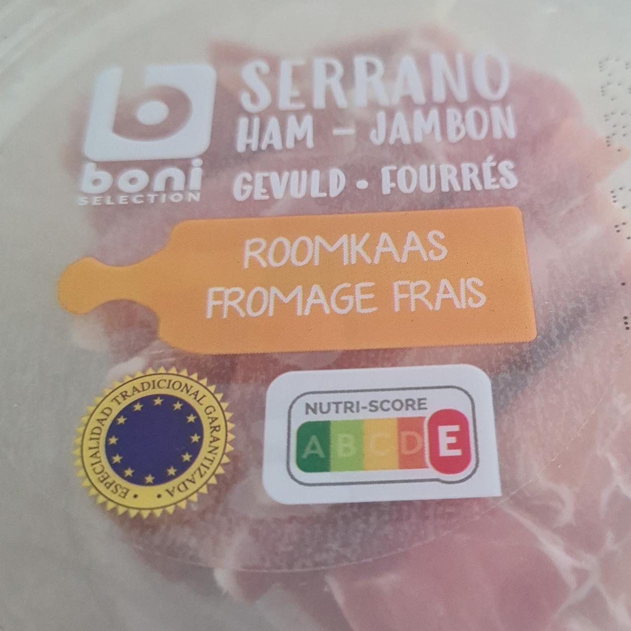 Fotografie - Serrano ham jambon gevuld fourrés Roomkaas Boni