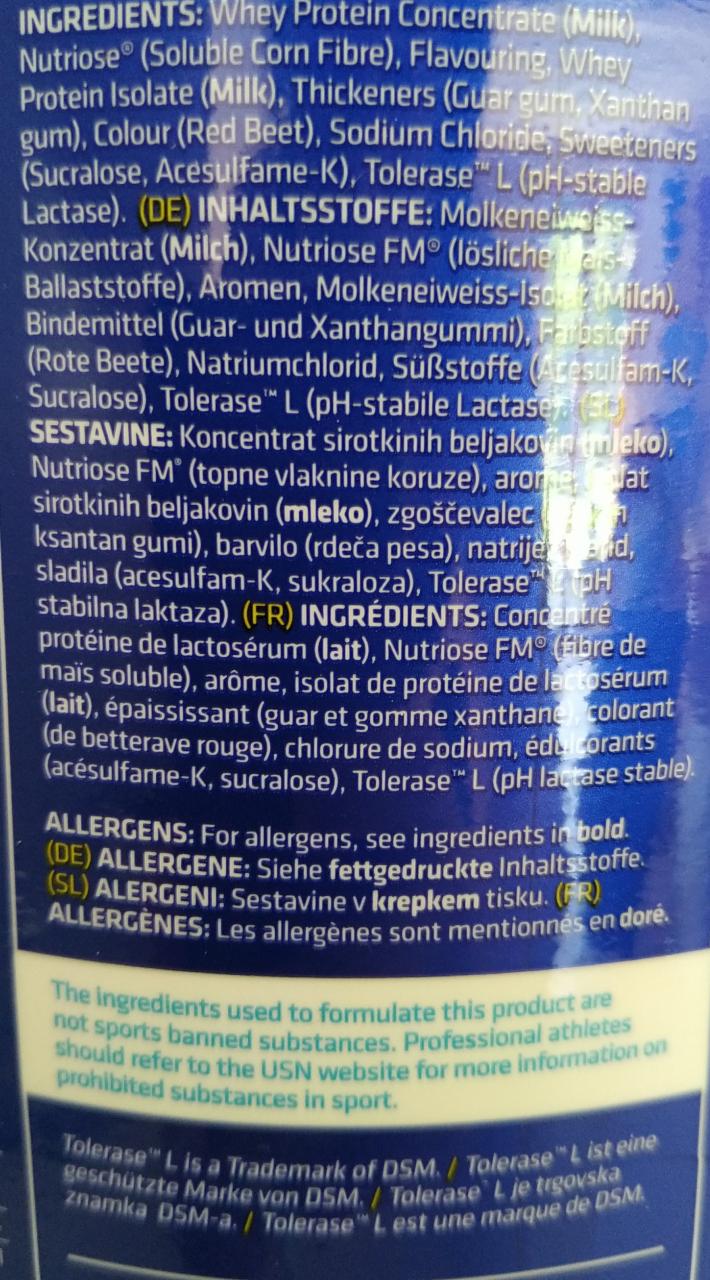 Fotografie - 100% Premium Whey Protein Strawberry Cream USN Core Series