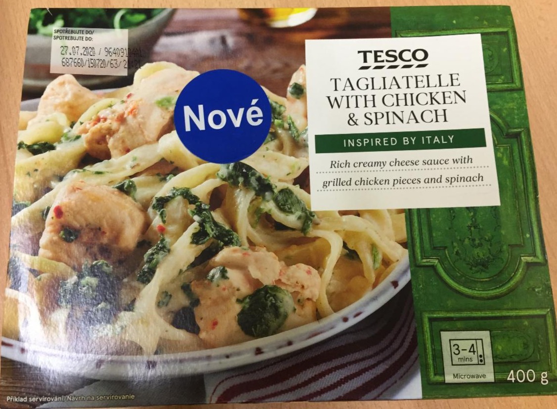 Fotografie - Tagliatelle with Chicken & Spinach Tesco