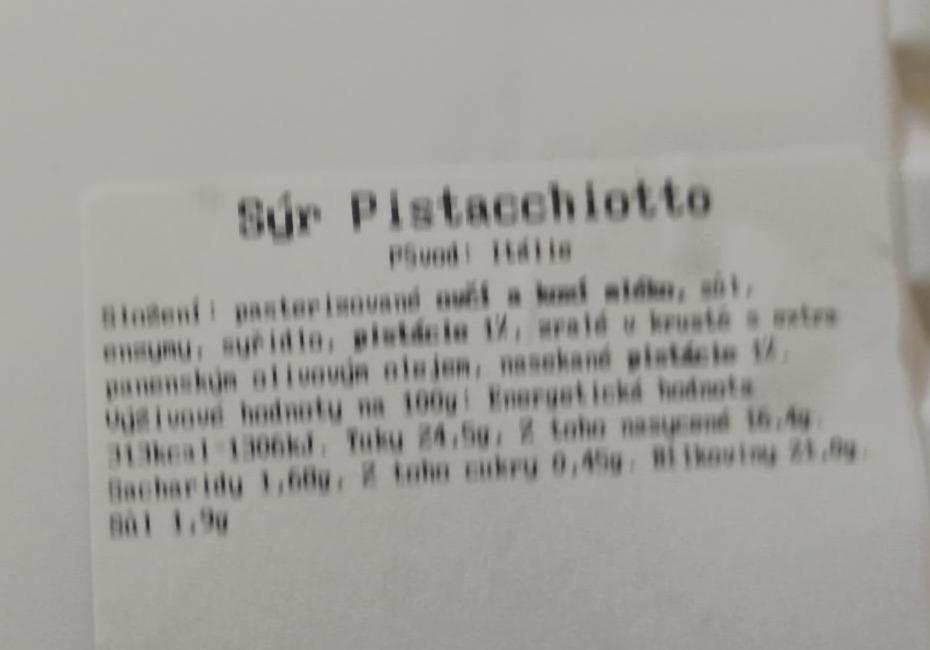 Fotografie - Sýr Pistacchiotto