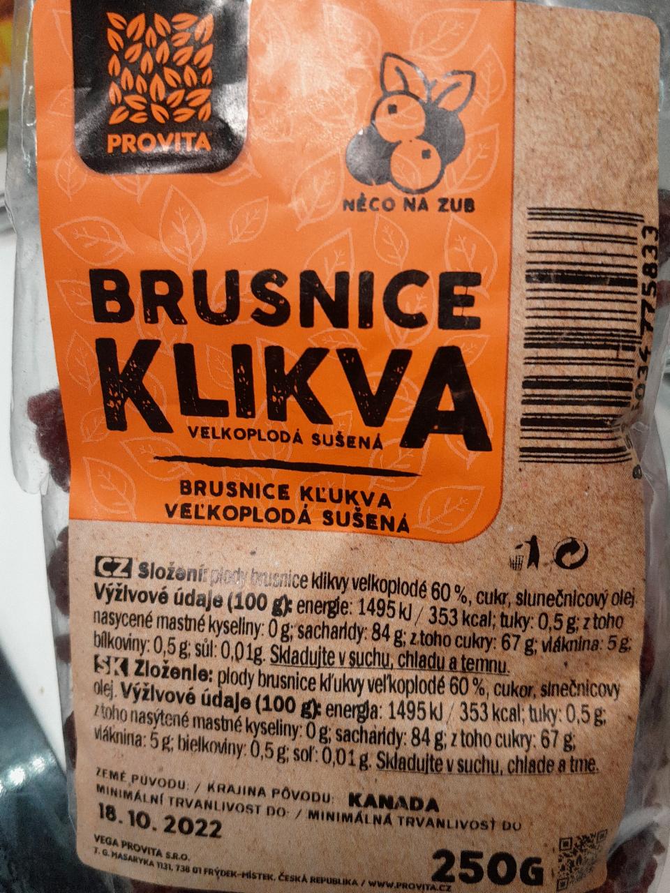 Fotografie - Brusnice Klikva Provita