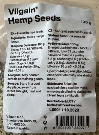 Fotografie - Hemp seeds Vilgain