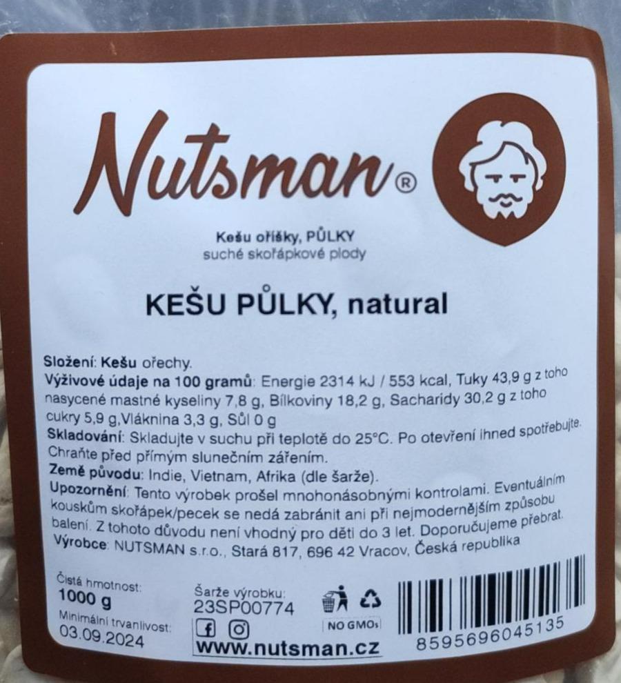 Fotografie - Kešu půlky natural Nutsman