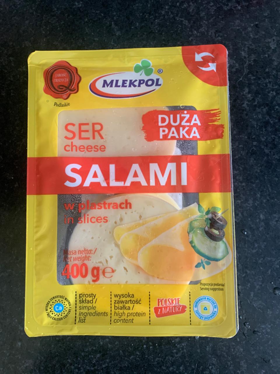 Fotografie - Ser Salami w plastrach Mlekpol