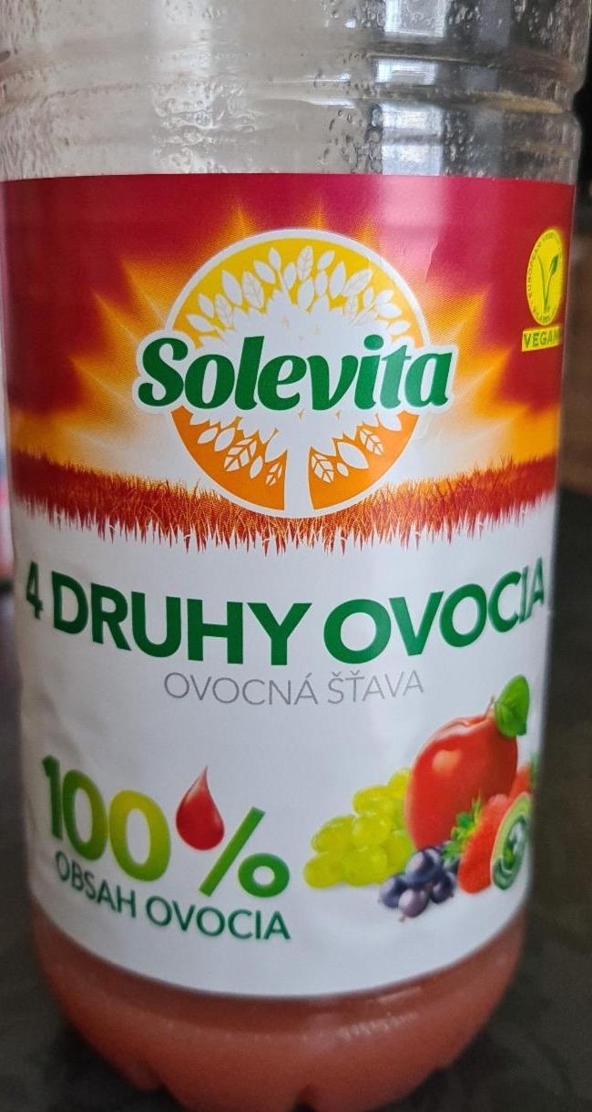 Fotografie - 4 druhy ovocia ovocná šťava Solevita