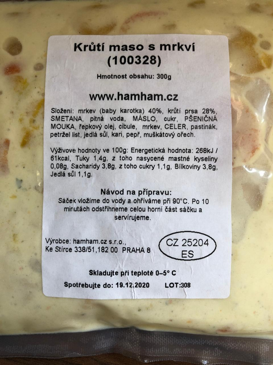 Fotografie - Krůtí maso s mrkví Hamham