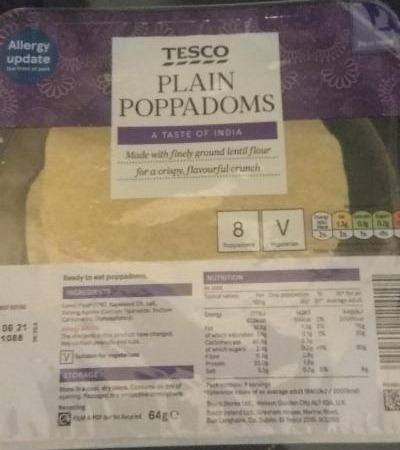 Fotografie - Plain Poppadoms Tesco