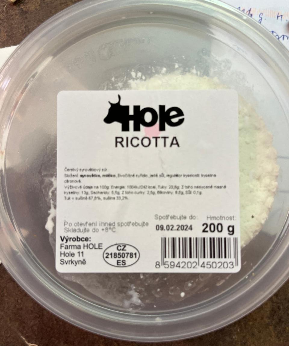 Fotografie - Ricotta Farma Hole