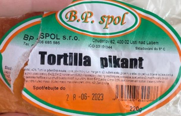 Fotografie - Tortilla pikant B.P.spol