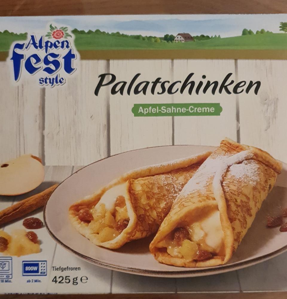 Fotografie - Palatschinken Apfel-Sahne-Creme Alpen fest style