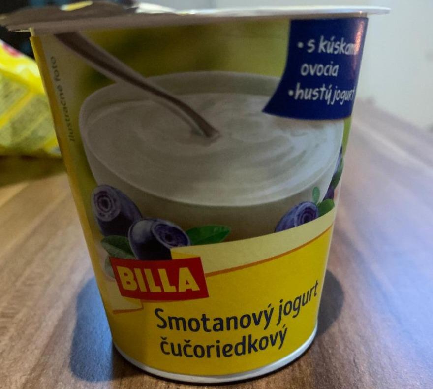 Fotografie - Smetanový jogurt borůvka Billa