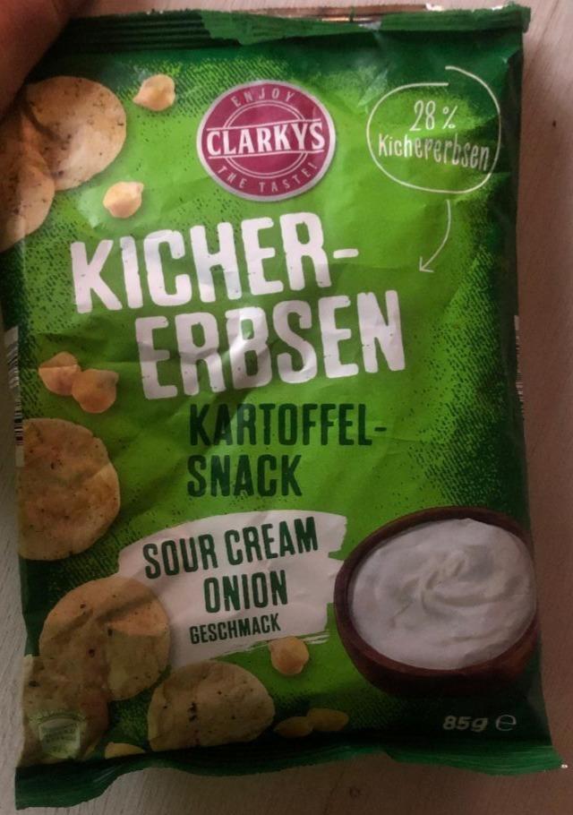 Fotografie - Kichererbsen Kartoffelsnack Sour Cream Onion Clarky's