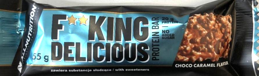 Fotografie - F**king delicious protein bar choco caramel flavour Allnutrition