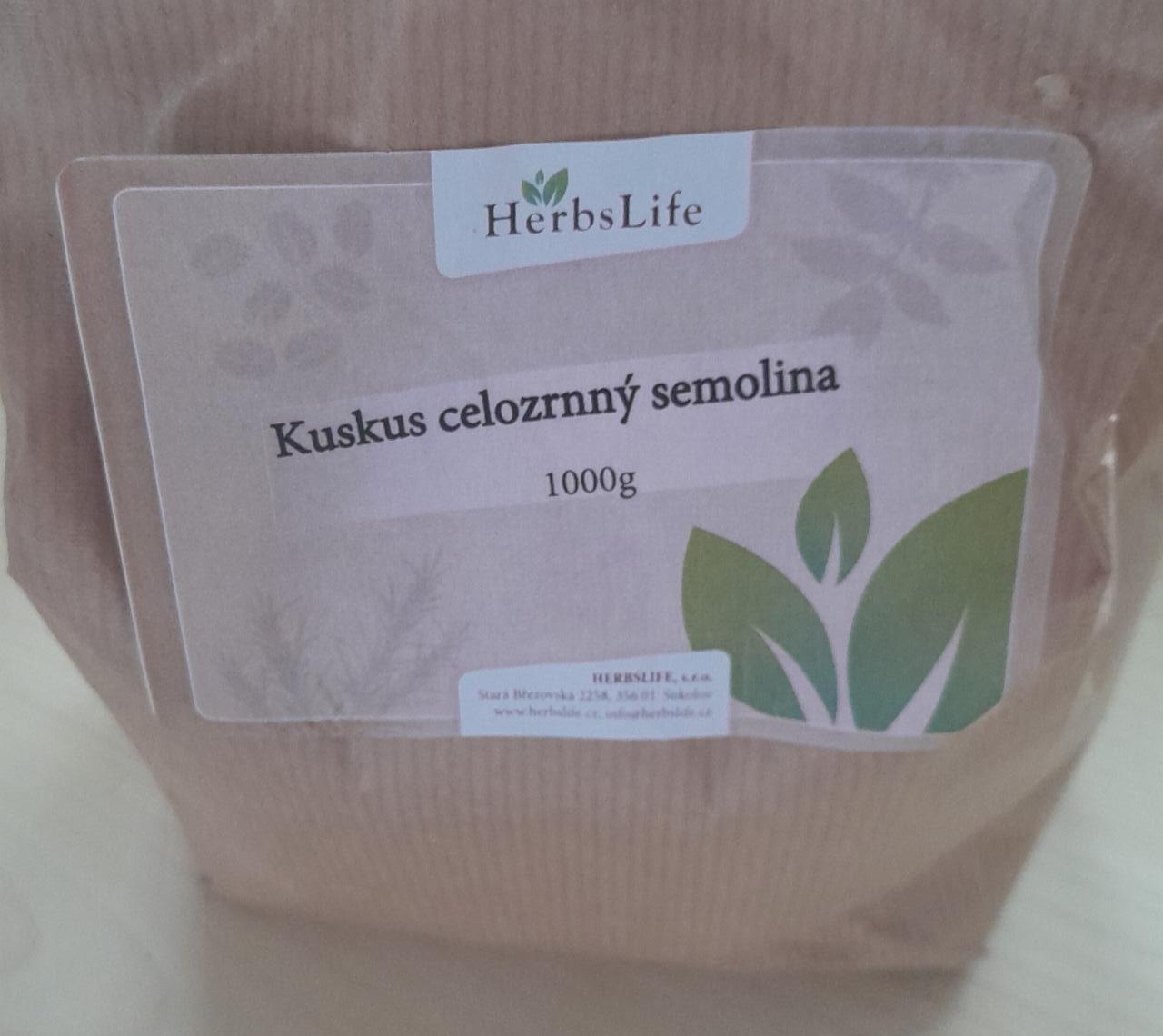 Fotografie - Kuskus celozrnný semolina HerbsLife