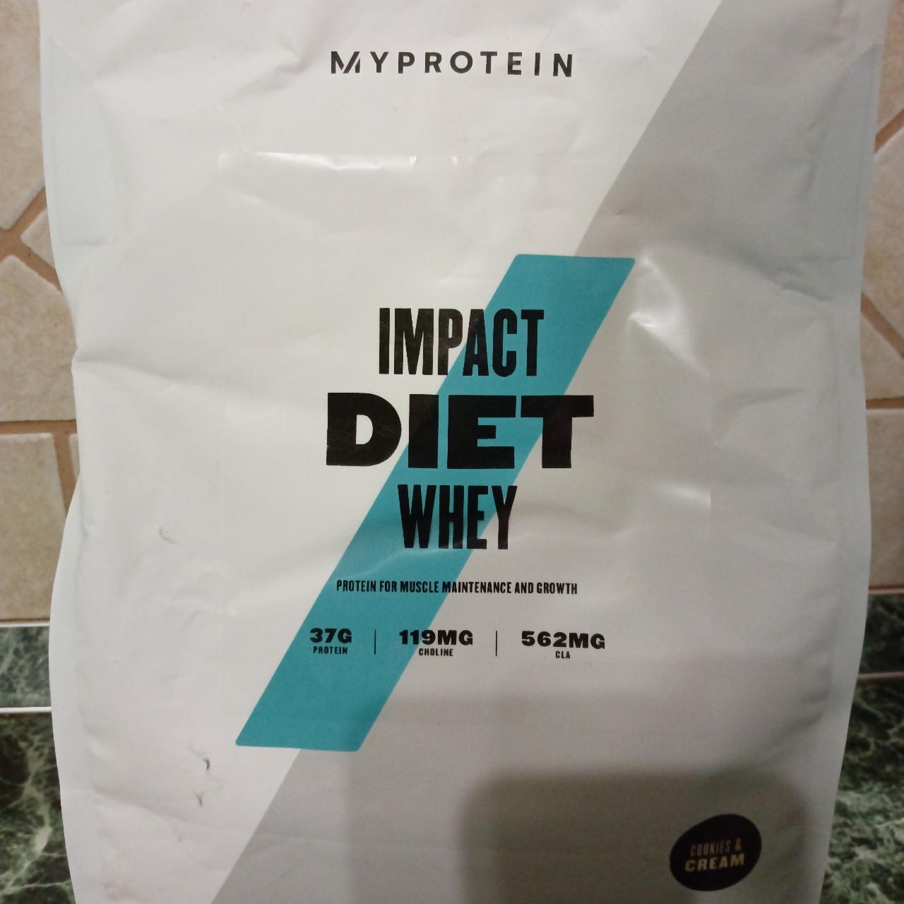 Fotografie - Impact Diet Whey cookies & cream MyProtein