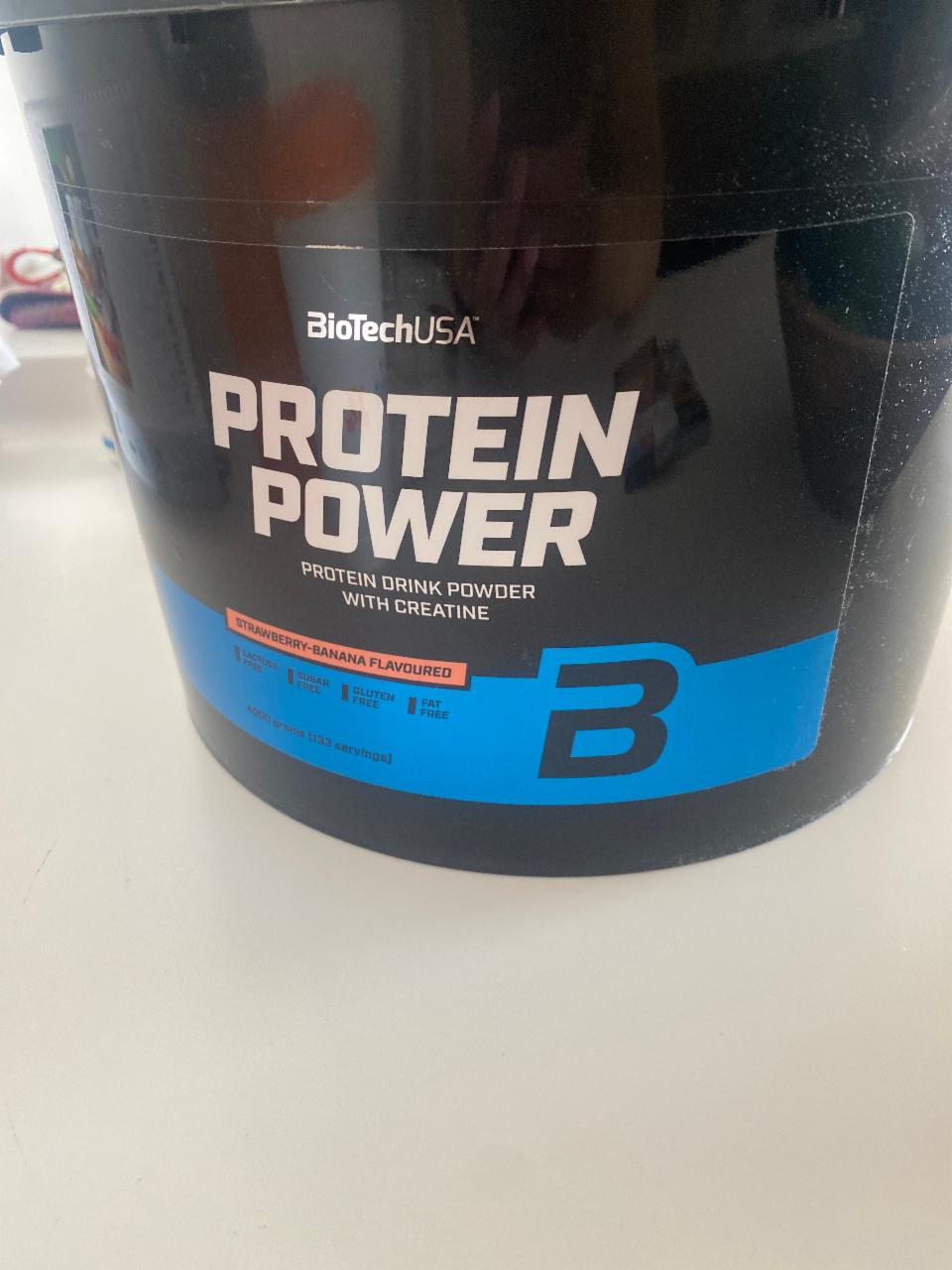 Fotografie - Protein power strawberry-banana BioTechUSA