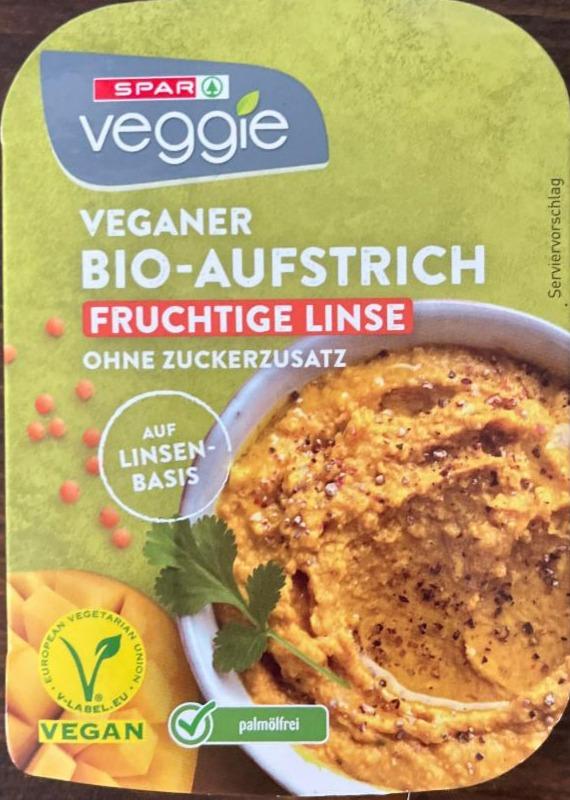 Fotografie - Veganer Bio-Aufstrich Fruchtige Linse Spar veggie